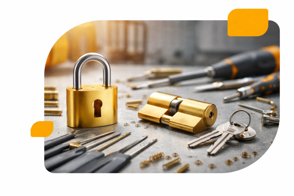 Image d’arrière-plan avec un cadenas et une serrure 🔒