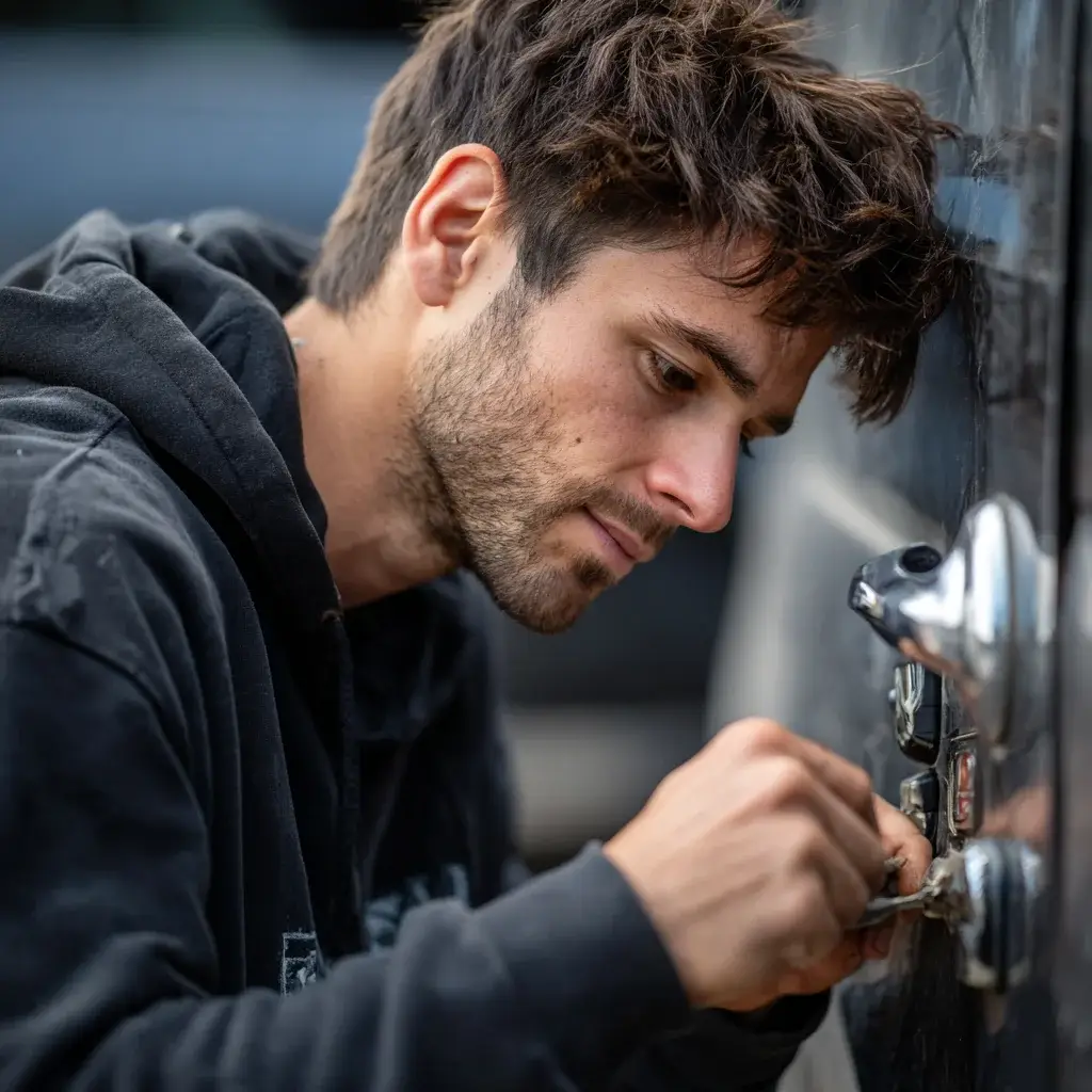 Un serrurier à Cannes qui répare une serrure de coffre-fort